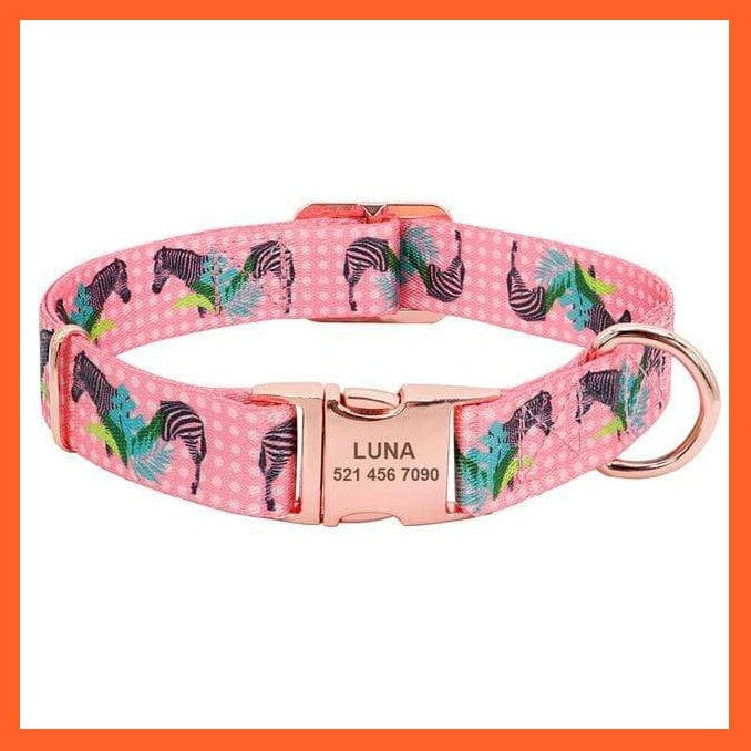 whatagift.com.au Animals & Pet Supplies 132PI / S Personalized Custom Nylon Dog Collar | Engraved Pet Dog Cat Name Tag Collar