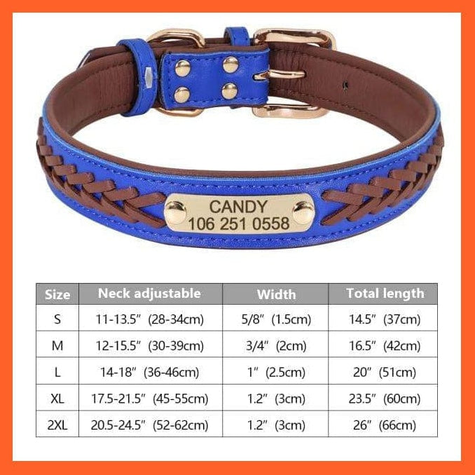 whatagift.com.au Animals & Pet Supplies 269BR / S Customized Leather Dog Collar | Engraved Pet Id Tag Collars | For Small Medium Large Dogs French Bulldog Pug Pitbull