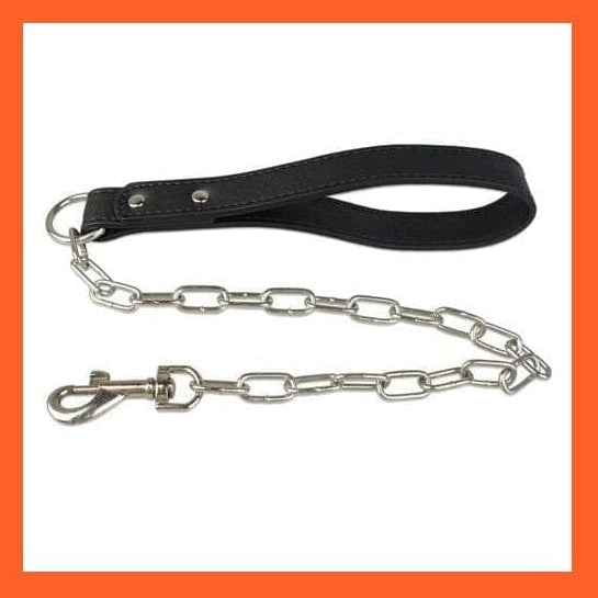 whatagift.com.au Animals & Pet Supplies Black / M Copy of Durable Dog Chain Leash | Walking Lead Rope Collar Harness With Leather Handle