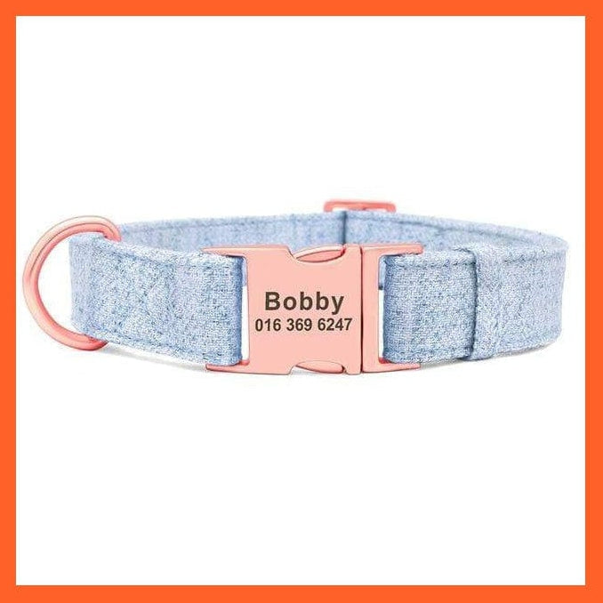 whatagift.com.au Animals & Pet Supplies Blue Collar / S High Quality Personalized Dog Collar | Engraved Dog Accessories Adjustable Customized Pet Collar | For Small Medium Large Dogs