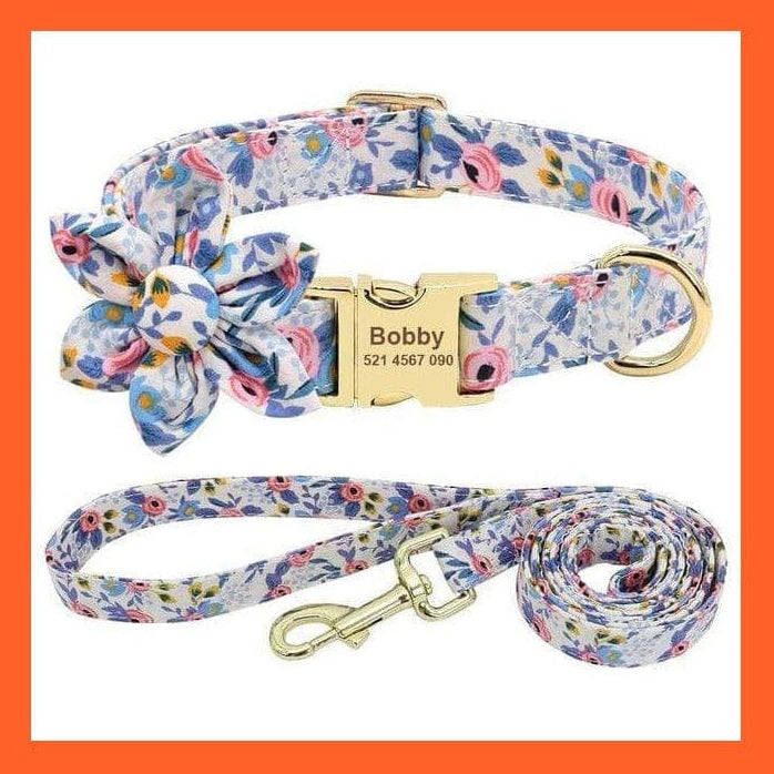 whatagift.com.au Animals & Pet Supplies Blue set / S Copy of Nylon Printed Dog Accessories Pet Puppy Cat Collar | Customized Nameplate Dog Collar | Personalized Engraved Id Tag Collars| For Small Dogs Cats
