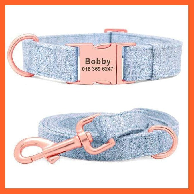 whatagift.com.au Animals & Pet Supplies Blue Set / S High Quality Personalized Dog Collar | Engraved Customized Dog Accessories