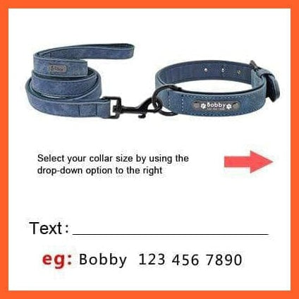 whatagift.com.au Animals & Pet Supplies Blue Set / S Personalized Leather Custom Dog Collars | Pet Name Tag Collar Leash Lead