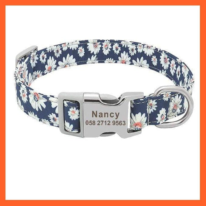 whatagift.com.au Animals & Pet Supplies Blue5 / S Copy of Personalized Printed Custom Engraved Dog Collar |  Nylon Pet Dog Name Tag Phone Id Collars | For Small Large Dogs
