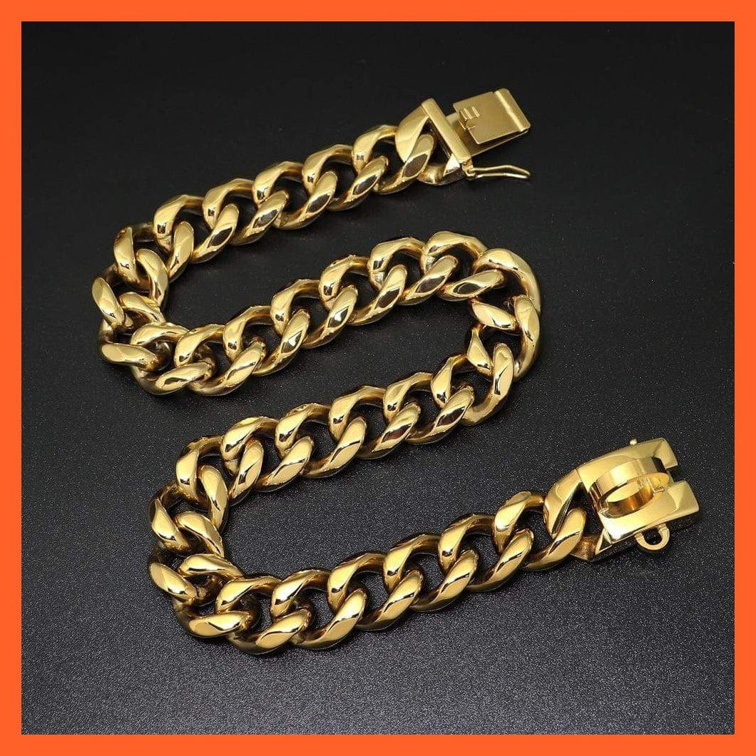 whatagift.com.au Animals & Pet Supplies Chain Collar Leash Pet Training Collar | Steel Metal Gold Dog Accessories