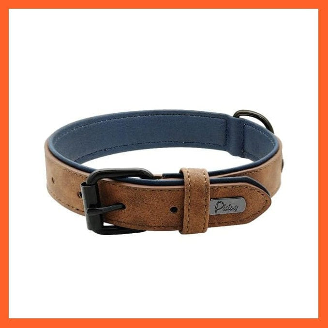 whatagift.com.au Animals & Pet Supplies Coffee / S Leather Padded Soft Beagle Collar | Adjustable Collar For Small Medium Large Dogs
