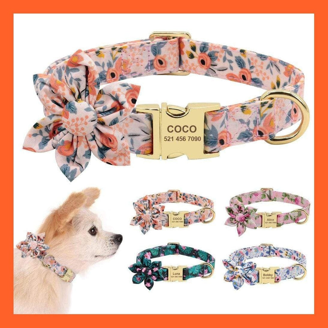 whatagift.com.au Animals & Pet Supplies Copy of Nylon Printed Dog Accessories Pet Puppy Cat Collar | Customized Nameplate Dog Collar | Personalized Engraved Id Tag Collars| For Small Dogs Cats
