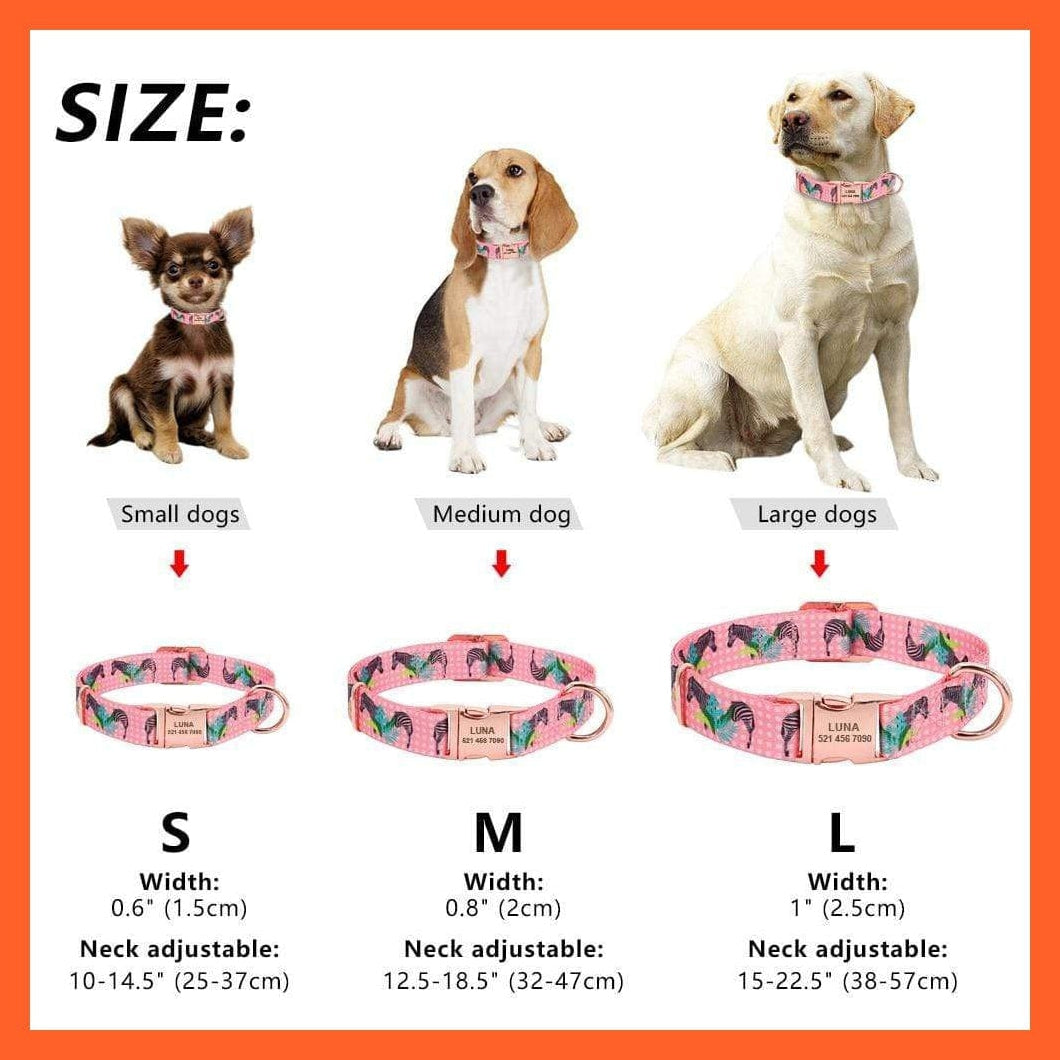 whatagift.com.au Animals & Pet Supplies Copy of Personalized Custom Nylon Dog Collar | Engraved Pet Dog Cat Name Tag Collar | For Small Medium Large Dogs