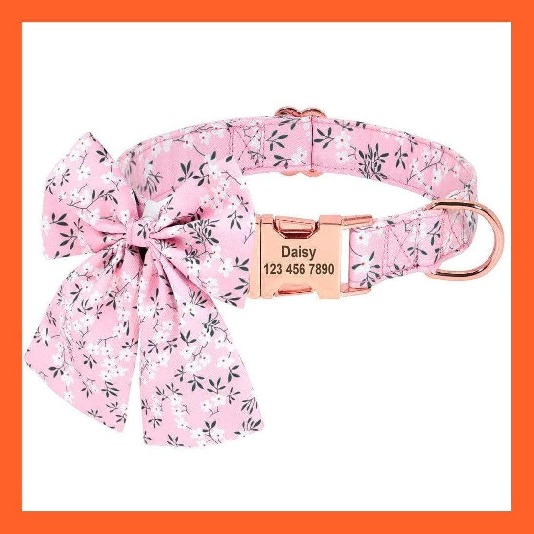 whatagift.com.au Animals & Pet Supplies Copy of Personalized Puppy Dog Cat Collar | Custom Printed Bowknot Pet Accessories  | Engraved Nameplate Bow Tie Collars