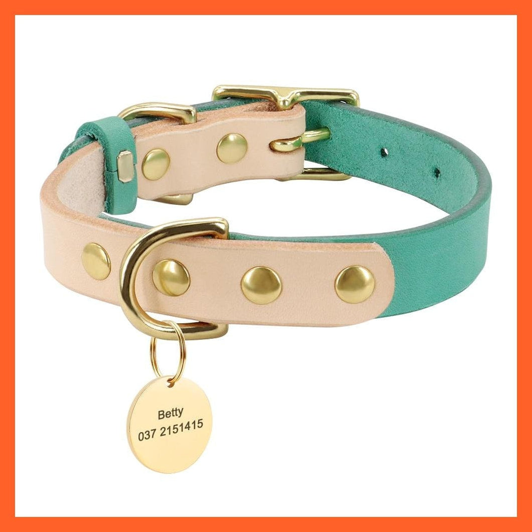 whatagift.com.au Animals & Pet Supplies Copy of Custom Dog Cat Collar Personalized Leather Collar | Pet Dog Collar Engraved Id Tags For Small Medium Dogs
