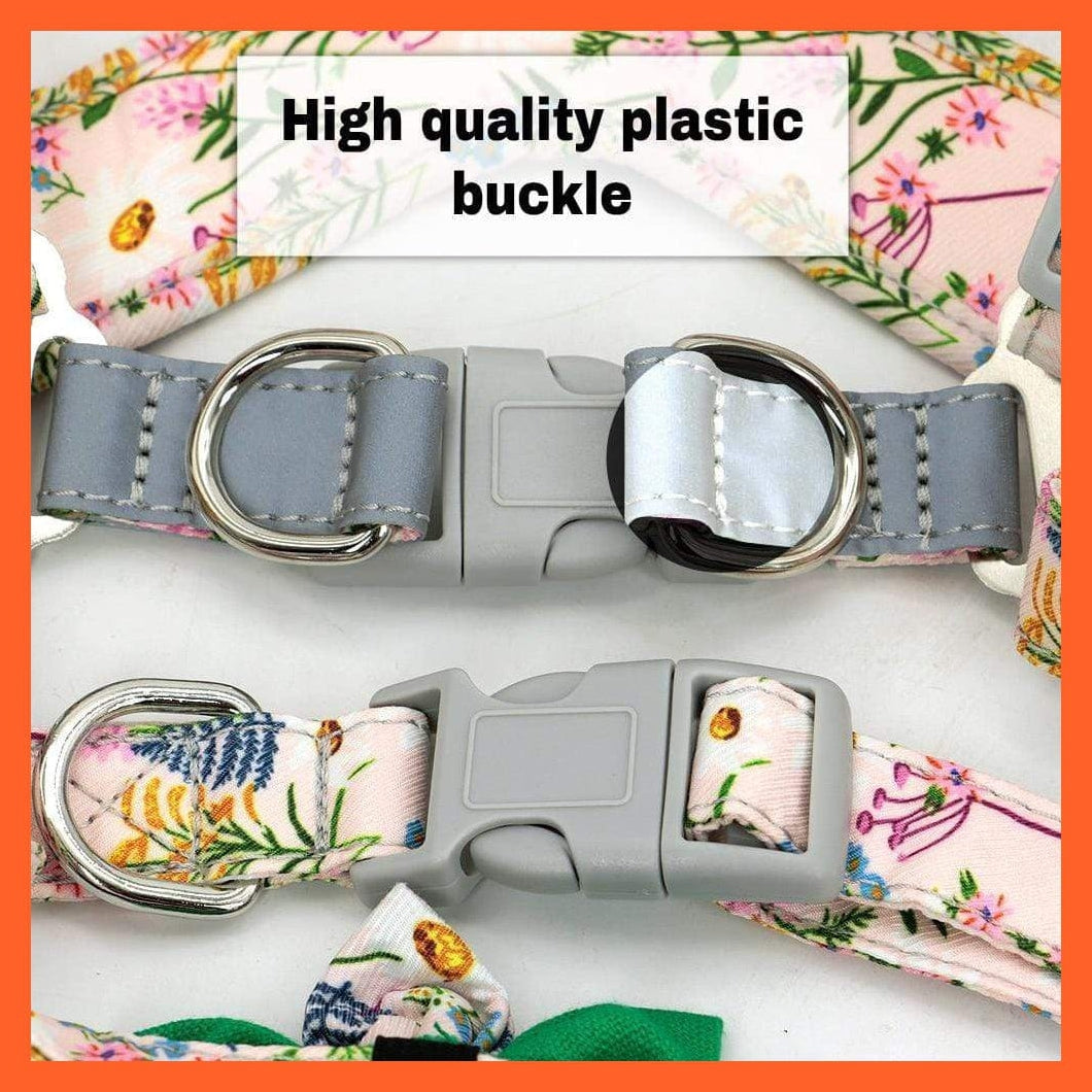 whatagift.com.au Animals & Pet Supplies French Bulldog Harness Leash And Collar Set | Printed Dog Harness Vest Leash Collar Set