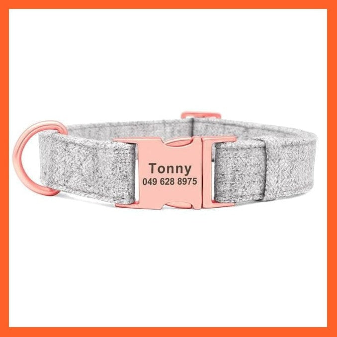 whatagift.com.au Animals & Pet Supplies Gray Collar / M High Quality Personalized Dog Collar | Engraved Customized Dog Accessories