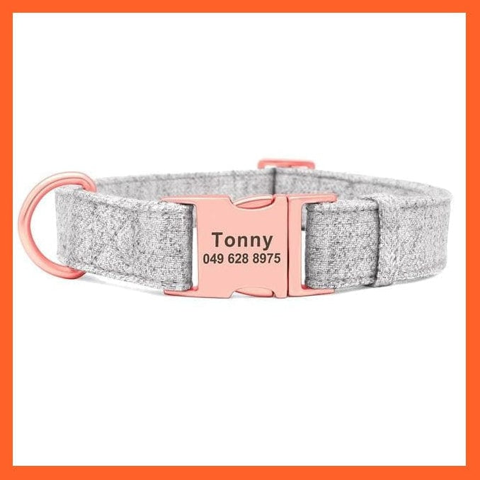 whatagift.com.au Animals & Pet Supplies Gray Collar / S High Quality Personalized Dog Collar | Engraved Dog Accessories Adjustable Customized Pet Collar | For Small Medium Large Dogs