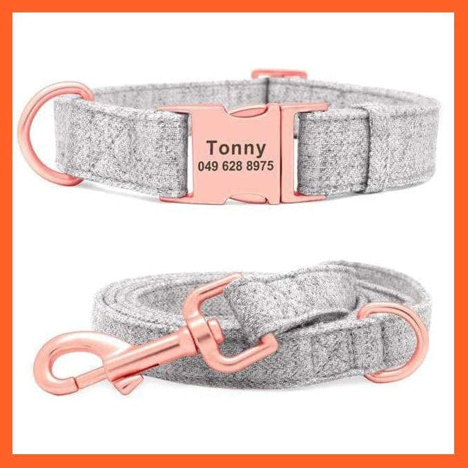 whatagift.com.au Animals & Pet Supplies Gray Set / S High Quality Personalized Dog Collar | Engraved Dog Accessories Adjustable Customized Pet Collar | For Small Medium Large Dogs