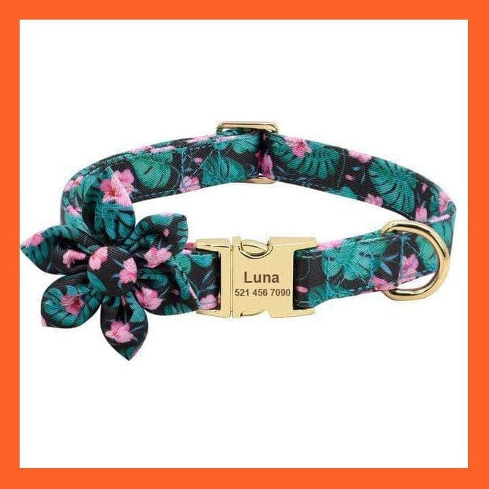 whatagift.com.au Animals & Pet Supplies Green / S Copy of Nylon Printed Dog Accessories Pet Puppy Cat Collar | Customized Nameplate Dog Collar | Personalized Engraved Id Tag Collars| For Small Dogs Cats