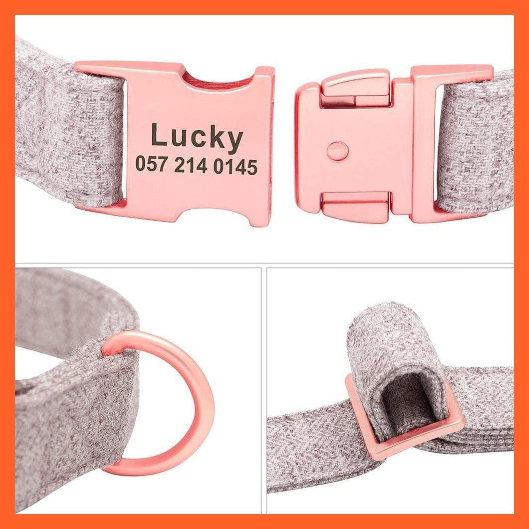 whatagift.com.au Animals & Pet Supplies High Quality Personalized Dog Collar | Engraved Dog Accessories Adjustable Customized Pet Collar | For Small Medium Large Dogs