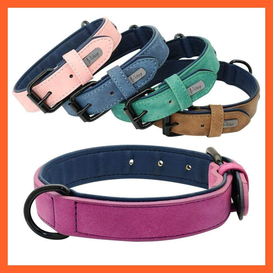whatagift.com.au Animals & Pet Supplies Leather Padded Soft Beagle Collar | Big Dog Pitbull Bulldog Adjustable Collar | For Small Medium Large Dogs
