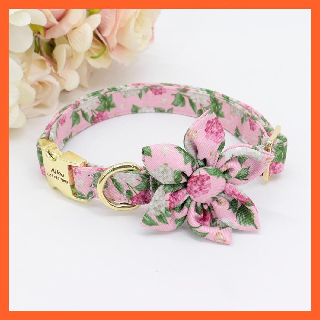 whatagift.com.au Animals & Pet Supplies Nylon Printed Dog Accessories Pet Puppy Cat Collar | Customized Nameplate Dog Collar | Personalized Engraved Id Tag Collars| For Small Dogs Cats