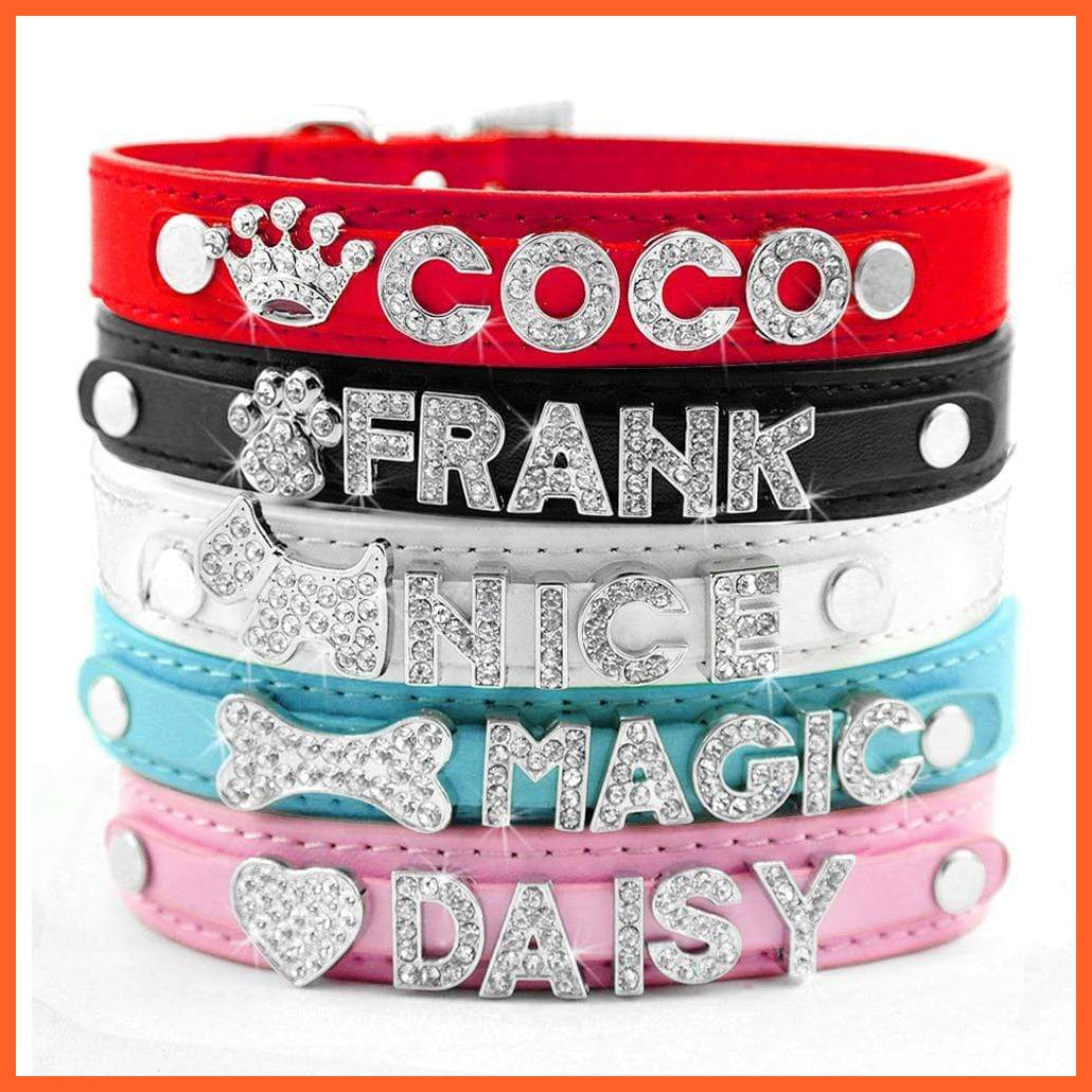 Personalized bling sale dog collars
