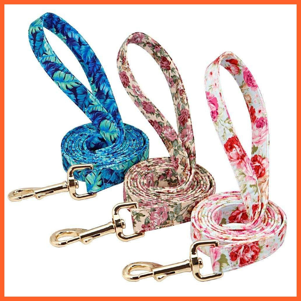 Personalized Printed Dog Collar Leash Set | Customized Nylon Engraved Dog Collar Leash Set | For Small Medium Large Dogs | whatagift.com.au.