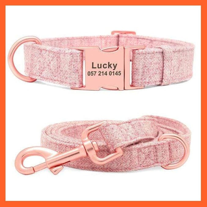 whatagift.com.au Animals & Pet Supplies Pink Set / S High Quality Personalized Dog Collar | Engraved Customized Dog Accessories