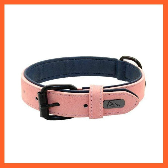 whatagift.com.au Animals & Pet Supplies Pink / XXL Leather Padded Soft Beagle Collar | Big Dog Pitbull Bulldog Adjustable Collar | For Small Medium Large Dogs