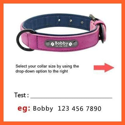 whatagift.com.au Animals & Pet Supplies Purple Collar / S Personalized Leather Custom Dog Collars | Pet Name Tag Collar Leash Lead