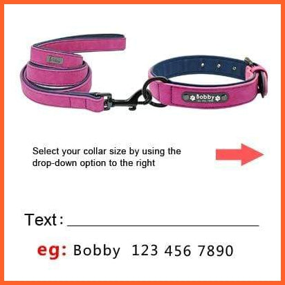 Personalized Leather Custom Dog Collars | Pet Dog Name Tag Collar | Leash Lead For Small Medium Large Dogs Pitbull Bulldog Pugs Beagle | whatagift.com.au.