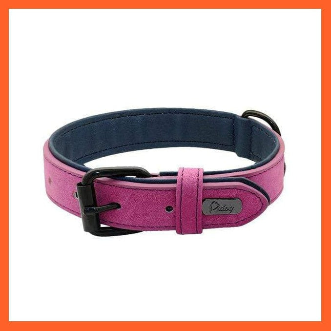 whatagift.com.au Animals & Pet Supplies Purple / XXL Leather Padded Soft Beagle Collar | Big Dog Pitbull Bulldog Adjustable Collar | For Small Medium Large Dogs