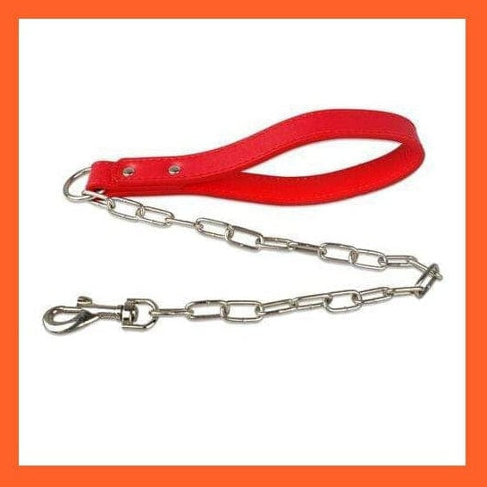 whatagift.com.au Animals & Pet Supplies Red / M Copy of Durable Dog Chain Leash | Walking Lead Rope Collar Harness With Leather Handle