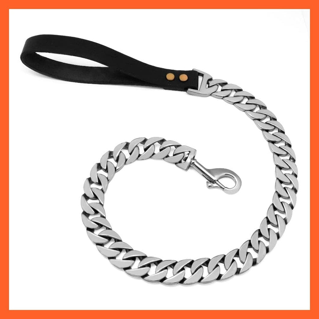 whatagift.com.au Animals & Pet Supplies Stainless Steel Metal Gold Dog Accessories | Chain Collar Leash Pet Training Collar