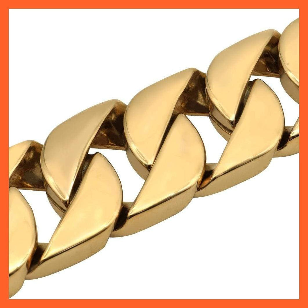 whatagift.com.au Animals & Pet Supplies Strong Metal Silver Gold Show Collar | Stainless Steel Pet Training Dog Chain Collars | For Large Dogs Pitbull Bulldog
