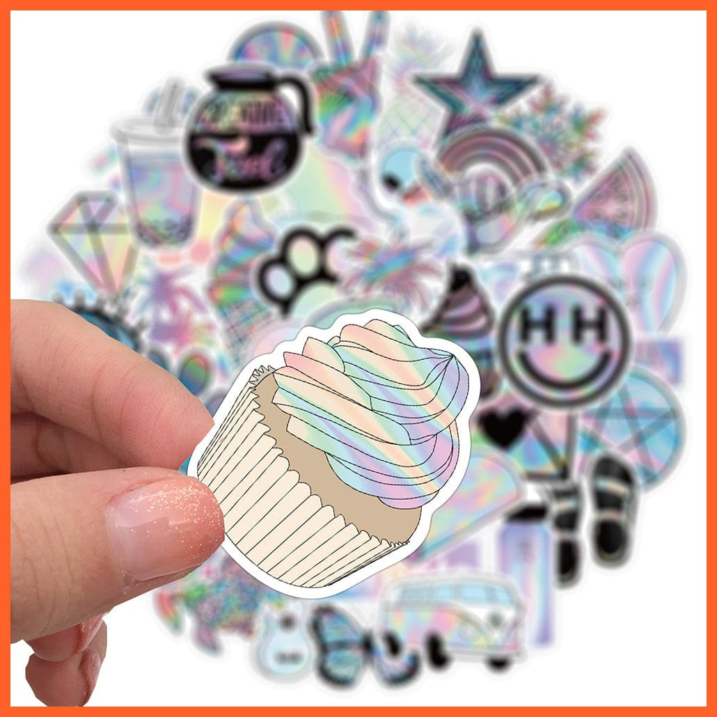 whatagift.com.au Anime stickers 10/30/50PCS Mixed  Holographic Laser Cartoon Cute DIY Cool Graffiti Stickers