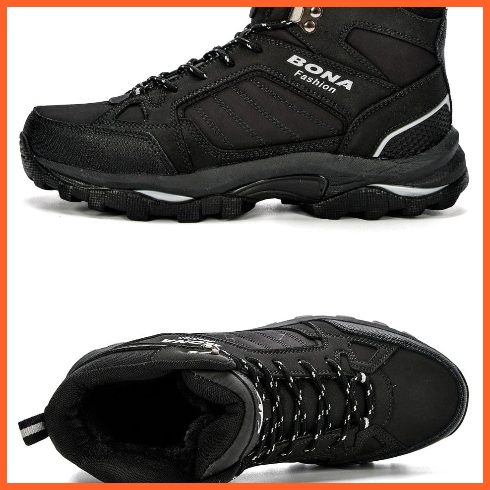 whatagift.com.au Anti-Skidding Leather Plush Snow Boots