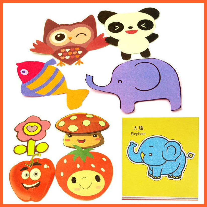 whatagift.com.au Art & Craft 48pcs Kids DIY Colorful Paper Cutting Toys Folding Art Craft Tools Gifts
