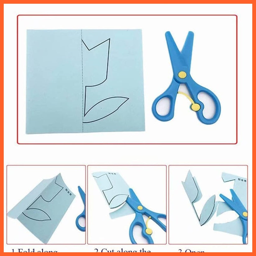 whatagift.com.au Art & Craft 48pcs Kids DIY Colorful Paper Cutting Toys Folding Art Craft Tools Gifts