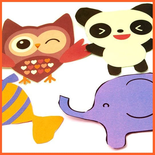 whatagift.com.au Art & Craft 48pcs Kids DIY Colorful Paper Cutting Toys Folding Art Craft Tools Gifts