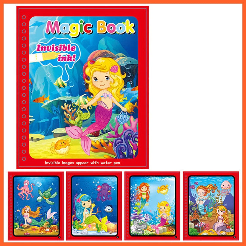 whatagift.com.au Art & Craft Animal Zoo Magic Water Drawing Book | Coloring Cartoon Magic Pen Kids Gifts