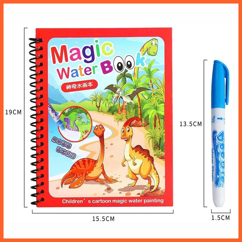 whatagift.com.au Art & Craft Animal Zoo Magic Water Drawing Book | Coloring Cartoon Magic Pen Kids Gifts