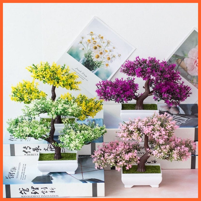 whatagift.com.au Artificial Bonsai Small Tree Pot Plants | Fake Flowers For Home Decoration