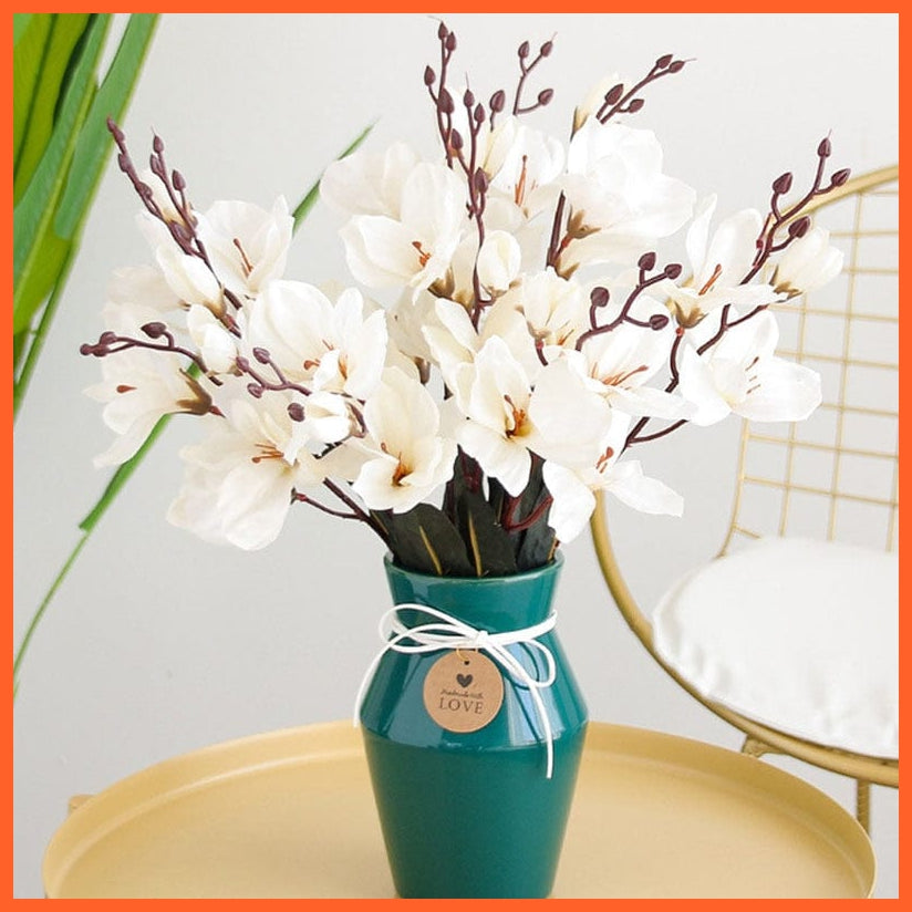 whatagift.com.au Artificial Magnolia Silk Flower for Home Decoration