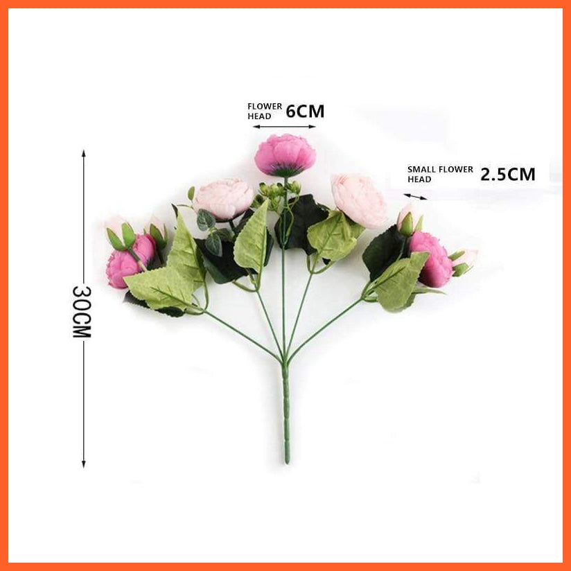 Artificial Silk Peony Flower Bouquet | whatagift.com.au.