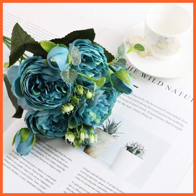 Artificial Silk Peony Flower Bouquet | whatagift.com.au.