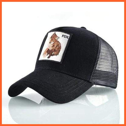 Embroidery Animal Baseball Caps | Men Women Breathable Mesh Snapback Hip Hop Caps | whatagift.com.au.