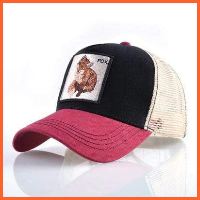 Embroidery Animal Baseball Caps | Men Women Breathable Mesh Snapback Hip Hop Caps | whatagift.com.au.