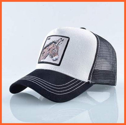Embroidery Animal Baseball Caps | Men Women Breathable Mesh Snapback Hip Hop Caps | whatagift.com.au.