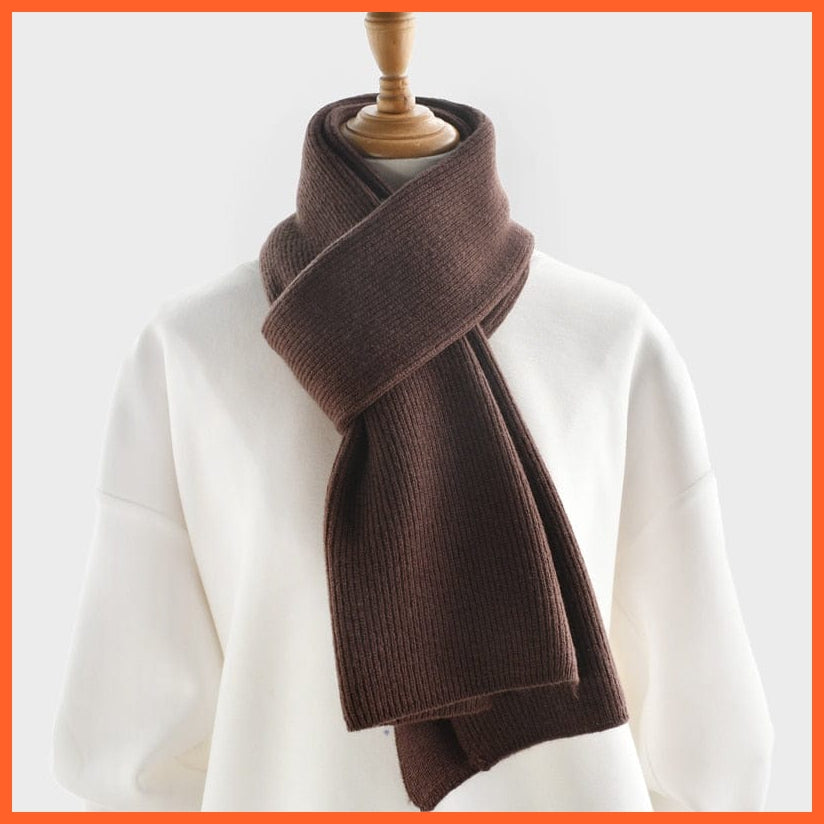 whatagift.com.au Auburn / China / Adults 152CM Unisex luxury Cashmere Knitted Scarves  | Warm Thick Woolen Scarf