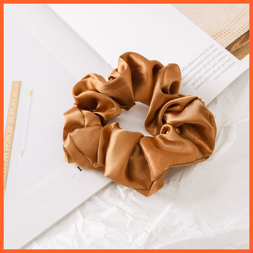 whatagift.com.au Auburn Handmade Women Silk Elastic Scrunchies | Multicolor Hair Band