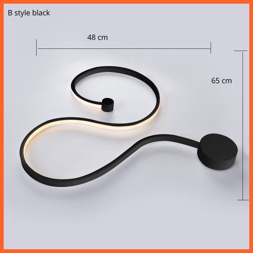 whatagift.com.au B 65CM black / China / warm white Modern Wall Lamps for home decore