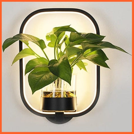 whatagift.com.au B Black / Cold white Nordic Plant Wall Lamps LED Modern Minimalist Indoor Decor Light